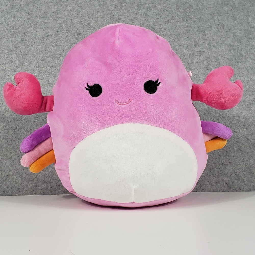 Squishmallows Unisex Plush Cailey Crab 8 Inch Pink Sea Life Soft Toy SQCR00493